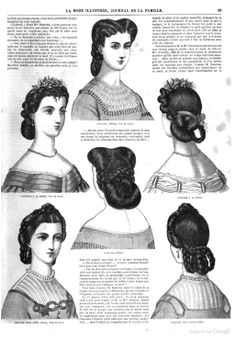 La Mode illustrée journal de la famille Google Books January 1864 Civil War Hairstyles