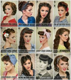 Gotta love the Rockabilly Vintage la s Pin Up Hairstyles1950s