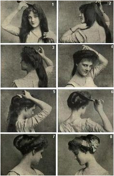 Edwardian hairstyle long thick probably took hours to dry and style Historical Hairstyles Edwardian Hairstyles