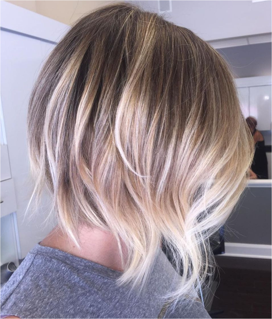 Blonde Balayage Bob With Choppy Layers