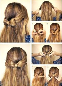 half up hair bows make such cute hairstyles for long hair Hair Dos How