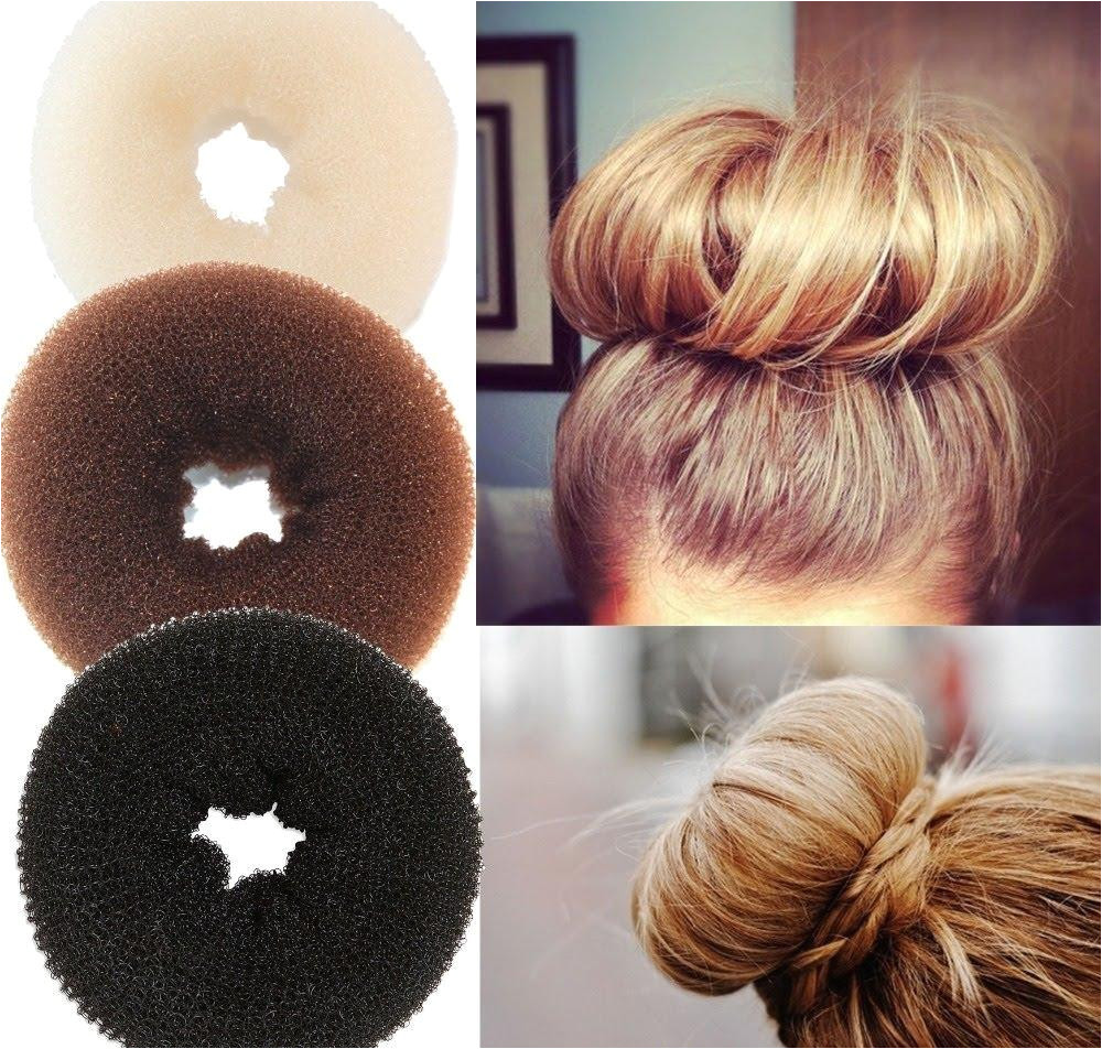 Plate Hair Donut Hair Bun Maker Roller Children DIY Magic Elastic Foam Sponge Hair Styling Tools Princess Hair Accessories Updo Perfect Hair Buns Perfect