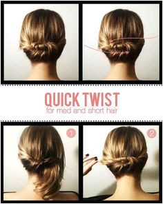 20 Ways To Take Your Short Hair To The Next Level BuzzFeed Mobile Quick Updo