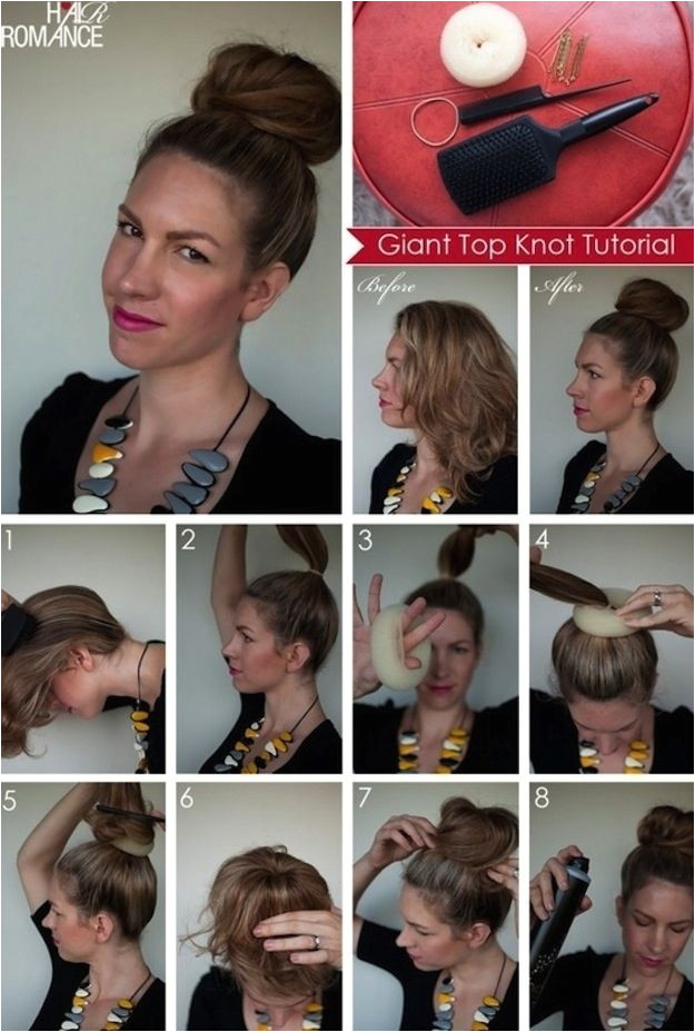 This gigantic topknot is so elegant and easy to do