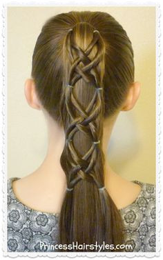 Criss Cross Woven Ponytail Hairstyle