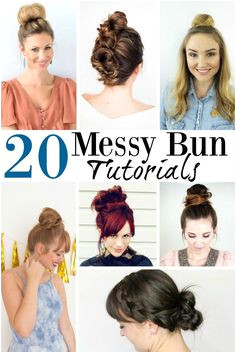 20 Easy Messy Bun Tutorials Quick Updo Hairstyles