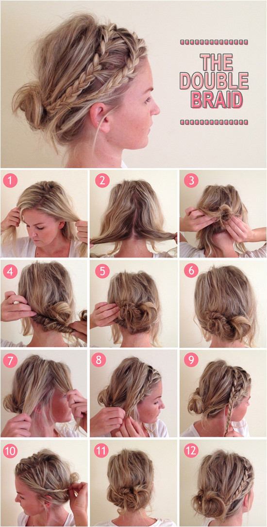 the double braid hair style plicated but looks nice hair tutorial DIY