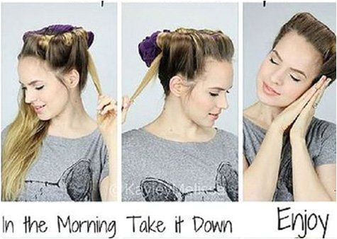 Hacks tips and tricks to curls overnight without using curling iron No heat