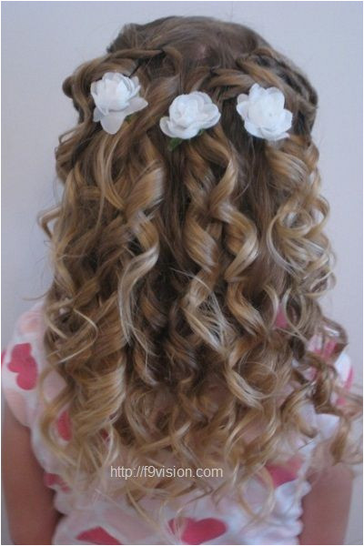 Cute Little Girl Curly Back View Hairstyles prom hairstyles