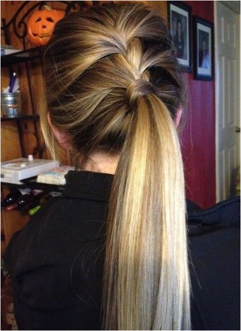 Cute Everyday Hairstyles Side Lace Braid Ponytail Hairstyle