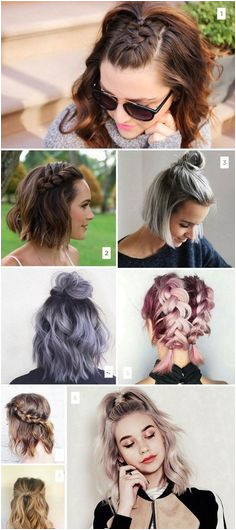 Trending Short Hairstyle Braid Short Hair Easy Hairstyles For Short Hair Medium Hair Updo