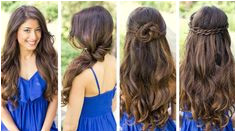Long Hairstyles Cute Hairstyles For Long Hair Straight Beautiful Face Trends Blue Dress Color Hair Curly Style Hair Front Side Back View Look Awesome Look