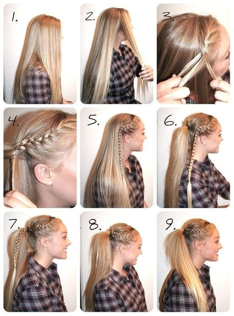 Der einfachste Weg Haare zu flechten High Ponytail Braid High Ponytail Tutorial Easy Hairstyles