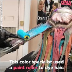 Creative color specialist Kelly O Leary came up with the idea to use a paint roller to dye a client s hair and we re loving the results