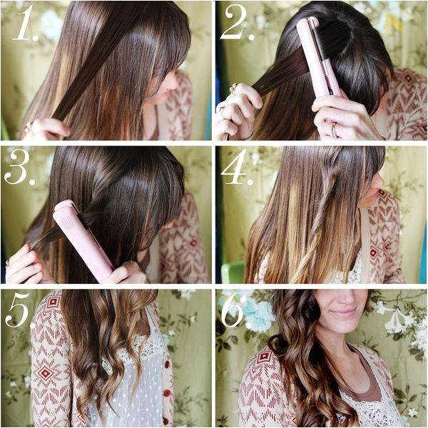 Easy curls with a flat iron they are supposed to stay in longer then using a curling iorn I m gonna try this and we shall see