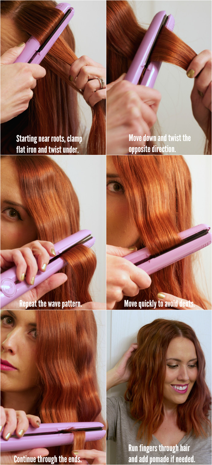 Easy Hairstyles Using A Straightener Easy Flat Iron Waves Tutorial Hair Short to Medium