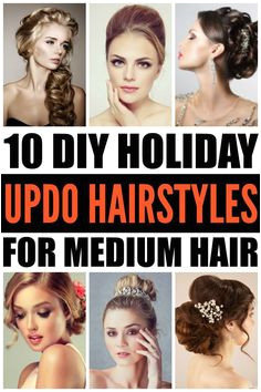 DIY Updo Hairstyles 10 Holiday Hairstyles for Medium Hair