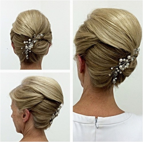 mother of the bride updo with a bouffant
