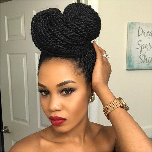Top Bun For Senegalese Twists