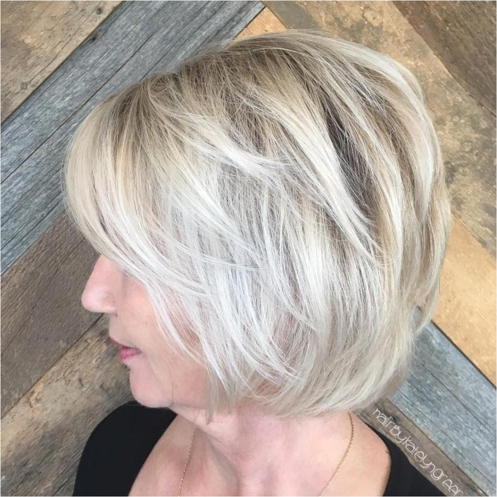 Chin Length Layered Blonde Balayage Hair