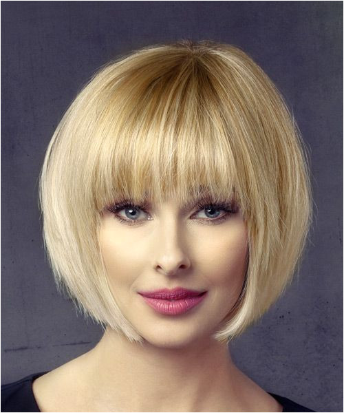 Short Bob Hairstyle Straight Formal Light Blonde