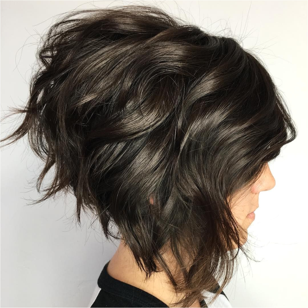 Stacked Wavy Bob Funky Bob Hairstyles Short Haircuts Inverted Bob Haircuts Long Stacked