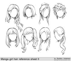 awesome Girl Anime Hairstyles Hair Styles Drawing Anime Hair Drawing Girl Hair Drawing