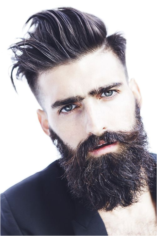 funky hairstyle with beard
