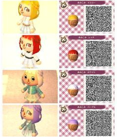 animal crossing new leaf hair qr codes Google Search Videospiele Animal Crossing Frisuren