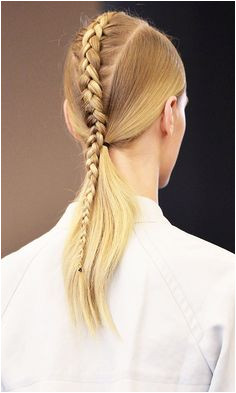 31 Fresh Hairstyle Ideas to Copy from Fashion Month 2017 French Braided Crown Ponytail