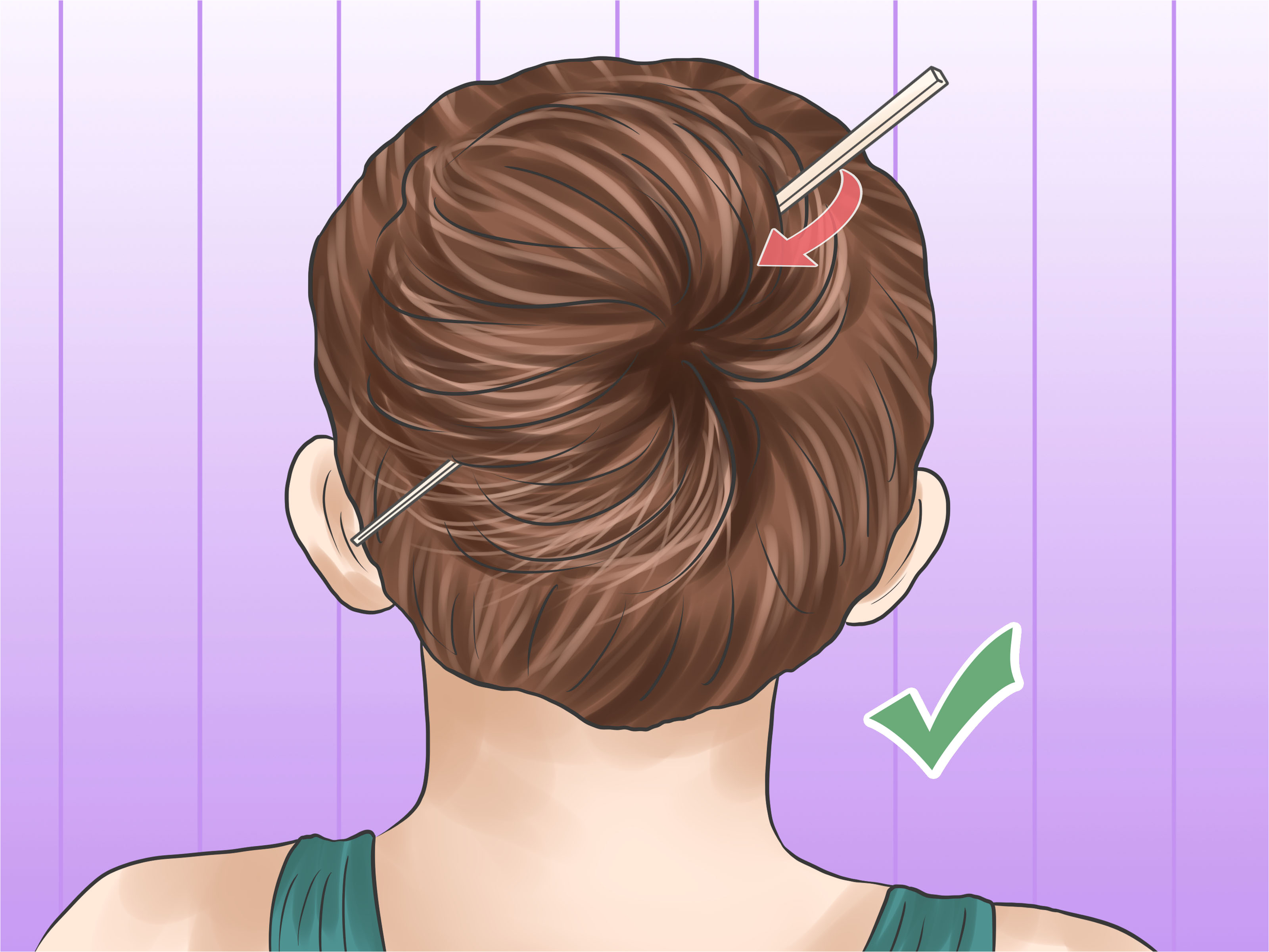 Put Your Hair up With a Pencil Step 26
