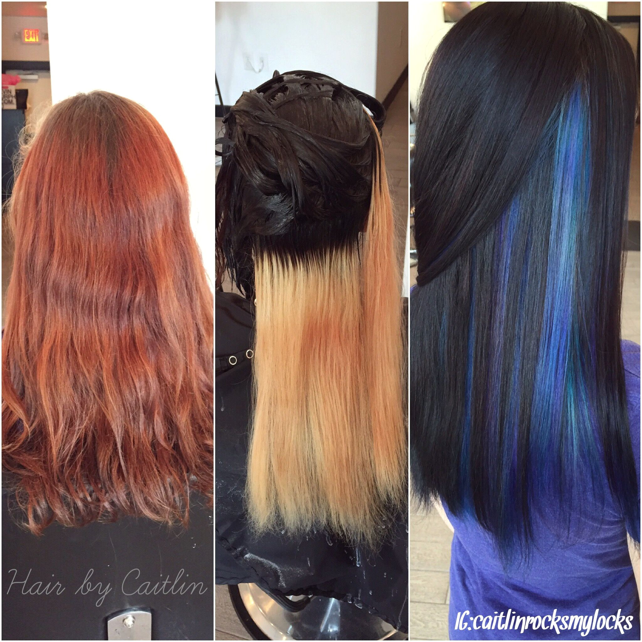 Start to 1st process to finish Purple and blue hair Peacock hair Galaxy hair Jewel tone hair Colorful hair Dark hair with colors Blue hair