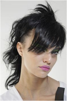 Wella Professionals Eugene Souleiman created an edgy punk look for the Jeremy Scott A
