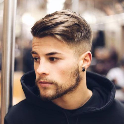 High Fade Thick Side Swept Hair Mens Haircuts Fine Hair Men Hairstyle Thick Hair