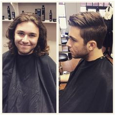 Before and after men s haircut by Gabby N at Avante on Main Street Salon Exton PA