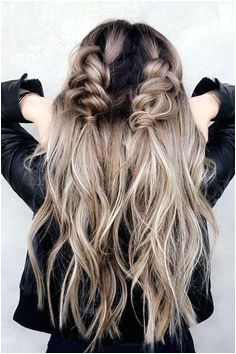 hair and care 2019 Pigtail Braids Twin Braids Ashy Blonde Blonde Waves