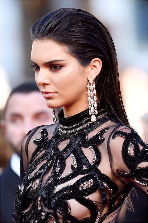 Kendall Jenner pulls off a red carpet fave the wet slicked back hair look