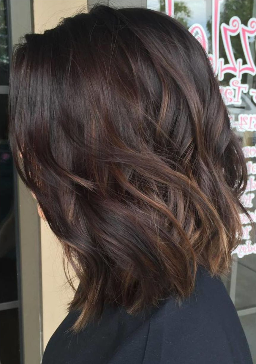 medium dark brown hair with subtle balayage