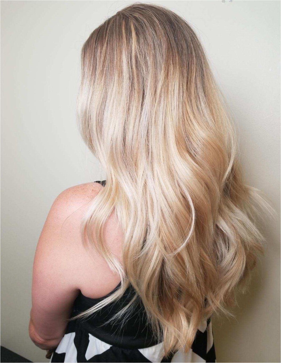 Long blonde highlights by Alex at Monroeville