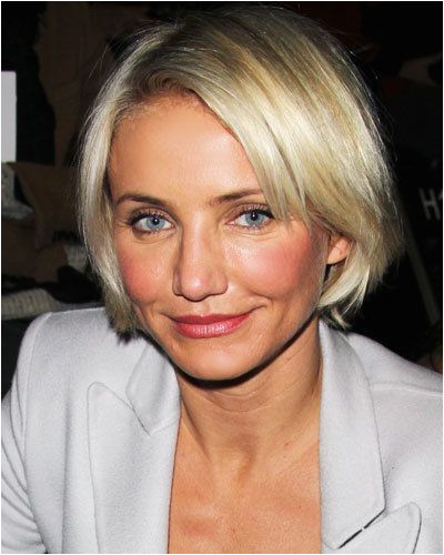 Cameron Diaz Square Face Short Hair