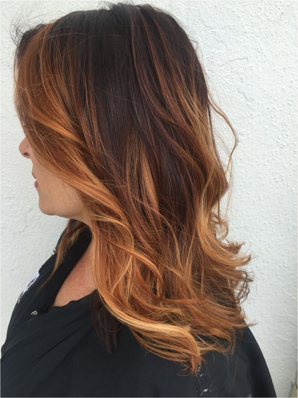 Copper balayage