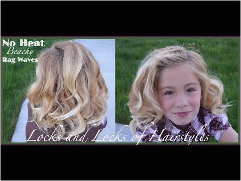 Rag Curls Beachy waves and curls with fabric strips and no heat tutorial