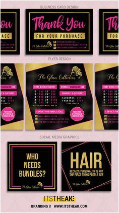 Customized Designs Printable Thank You For Your Hair Purchase Card Digital Flyer Design