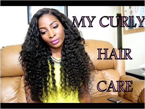 How I care for my curly hair weave daily routine