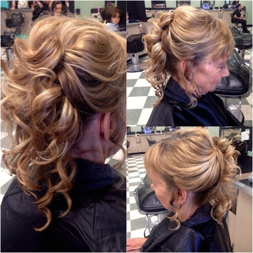 pinned up curly hairstyle for mothers of brides