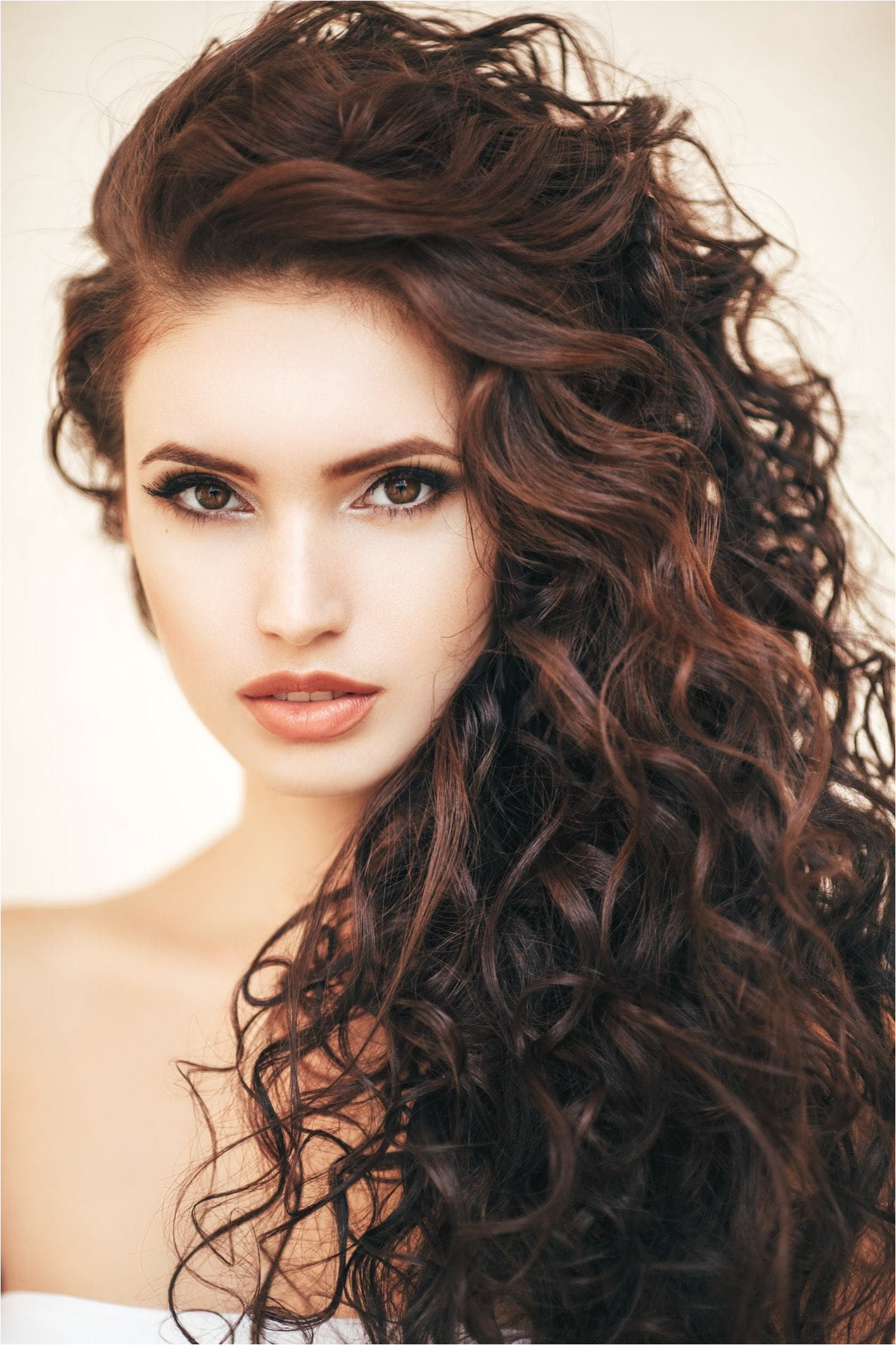 curly perm auburn brunette curls