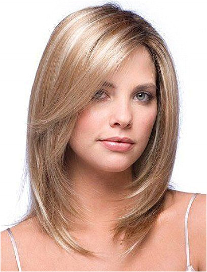 bob haircuts for shoulder length hair with side bangs and layers for blonde thin fine hair