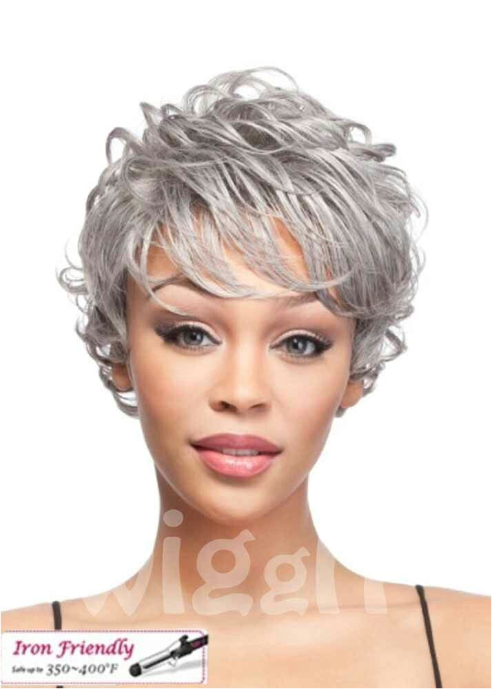 Sassy grey Morgan wig
