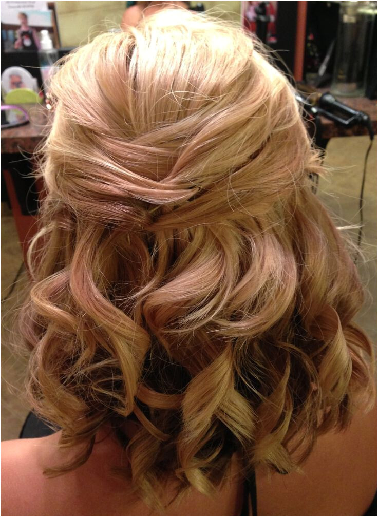 Half up half down hairstyles for shoulder length hair Wedding hairstyles