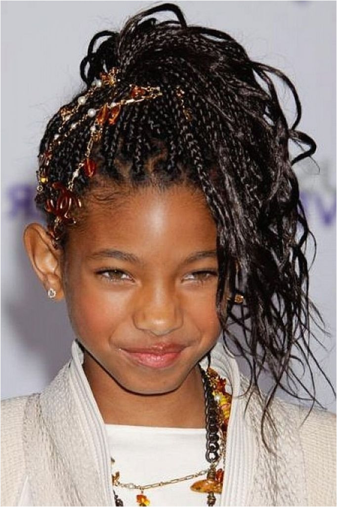 Braided Ponytail Hairstyles For Kids African Little Girls Hairstyles With Braids And Cornrows Style photo Braided Ponytail Hairstyles For Kids African